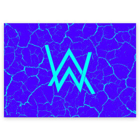 Поздравительная открытка с принтом ALAN WALKER / АЛАН УОКЕР в Екатеринбурге, 100% бумага | плотность бумаги 280 г/м2, матовая, на обратной стороне линовка и место для марки
 | Тематика изображения на принте: alan | faded | house | logo | music | walker | алан | вокер | волкер | диджей | лого | логотип | логотипы | музыка | музыкант | символ | символы | танцеальная | уокер | хаус | электронная
