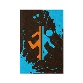 Обложка для паспорта матовая кожа с принтом PORTAL ПОРТАЛ в Екатеринбурге, натуральная матовая кожа | размер 19,3 х 13,7 см; прозрачные пластиковые крепления | Тематика изображения на принте: game | games | half | half life | halflife | life | logo | portal | portal 2 | portal2 | valve | игра | игры | лайф | лого | логотип | логотипы | портал | портал 2 | портал2 | символ | символы | халф | халф лайф | халфлайф