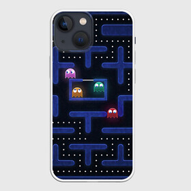 Чехол для iPhone 13 mini с принтом Pacman в Екатеринбурге,  |  | pac man | pacman | аркады | пакмэн