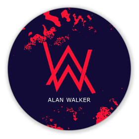 Коврик для мышки круглый с принтом ALAN WALKER / АЛАН УОКЕР в Екатеринбурге, резина и полиэстер | круглая форма, изображение наносится на всю лицевую часть | alan | faded | house | logo | music | walker | алан | вокер | волкер | диджей | лого | логотип | логотипы | музыка | музыкант | символ | символы | танцеальная | уокер | хаус | электронная