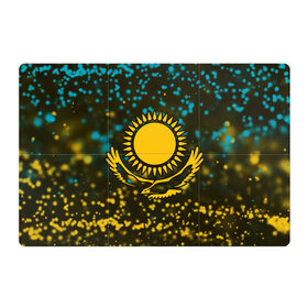 Магнитный плакат 3Х2 с принтом КАЗАХСТАН / KAZAKHSTAN в Екатеринбурге, Полимерный материал с магнитным слоем | 6 деталей размером 9*9 см | Тематика изображения на принте: flag | kazakhstan | qazaqstan | герб | захах | казахстан | кахахи | лого | нур султан | республика | символ | страна | флаг