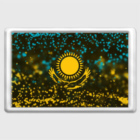 Магнит 45*70 с принтом КАЗАХСТАН / KAZAKHSTAN в Екатеринбурге, Пластик | Размер: 78*52 мм; Размер печати: 70*45 | Тематика изображения на принте: flag | kazakhstan | qazaqstan | герб | захах | казахстан | кахахи | лого | нур султан | республика | символ | страна | флаг