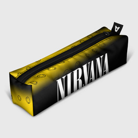 Пенал 3D с принтом NIRVANA НИРВАНА в Екатеринбурге, 100% полиэстер | плотная ткань, застежка на молнии | band | cobain | face | kurt | logo | music | nirvana | rock | rocknroll | группа | кобейн | курт | лого | логотип | музыка | музыкальная | нирвана | рожица | рок | рокнролл | символ