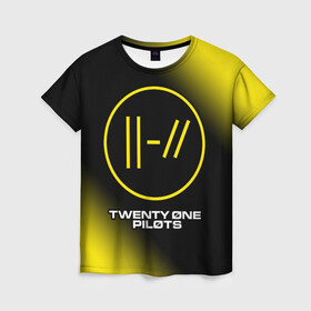 Женская футболка 3D с принтом TWENTY ONE PILOTS / 21 PILOTS в Екатеринбурге, 100% полиэфир ( синтетическое хлопкоподобное полотно) | прямой крой, круглый вырез горловины, длина до линии бедер | logo | music | one | pilots | rock | symbol | top | twenty | twentyonepilots | ван | группа | лого | логотип | логотипы | музыка | пилотс | рок | символ | символы | твенти | топ