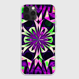 Чехол для iPhone 12 Pro Max с принтом Kaleidoscope в Екатеринбурге, Силикон |  | Тематика изображения на принте: abstraction | fractal | kaleidoscope | light green | pattern | purple | symmetry | абстракция | калейдоскоп | салатовый | симметрия | узор | фиолетовый | фрактал