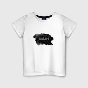 Детская футболка хлопок с принтом Ночь в Екатеринбурге, 100% хлопок | круглый вырез горловины, полуприлегающий силуэт, длина до линии бедер | night | белый текст | ночь | текст | чёрный фон