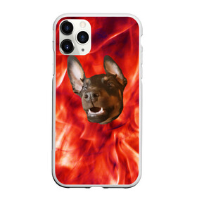 Чехол для iPhone 11 Pro матовый с принтом Огненый Пес в Екатеринбурге, Силикон |  | Тематика изображения на принте: голова | горячий | горящий | доберман | животное | зверек | зверь | зубы | клык | красный | лицо | овчарка | огонь | пес | пламя | рот | ротвейлер | свет | собака | удивленный | улыбка | щенок