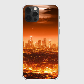 Чехол для iPhone 12 Pro Max с принтом ночной город в Екатеринбурге, Силикон |  | Тематика изображения на принте: city | город | луна | ночной город | огни ночного города