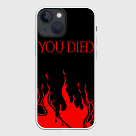 Чехол для iPhone 13 mini с принтом YOU DIED в Екатеринбурге,  |  | dark souls | dark souls iii | дарк солс | дарк соулс | темные души | черные души