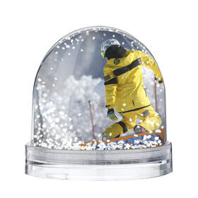 Снежный шар с принтом сноубордист в Екатеринбурге, Пластик | Изображение внутри шара печатается на глянцевой фотобумаге с двух сторон | snowboard | прыжок | сноуборд | сноубординг | сноубордист | экстрим