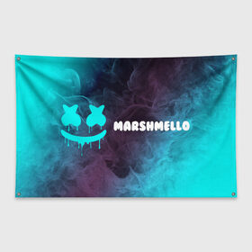 Флаг-баннер с принтом MARSHMELLO МАРШМЕЛЛОУ в Екатеринбурге, 100% полиэстер | размер 67 х 109 см, плотность ткани — 95 г/м2; по краям флага есть четыре люверса для крепления | face | logo | marsh | marshmallow | marshmello | marshmelo | mello | smile | лицо | лого | маршмеллов | маршмеллоу | маршмеллу | маршмело | маршмелов | маршмелоу | маска | музыка | рожица | символ | смайл | улыбка