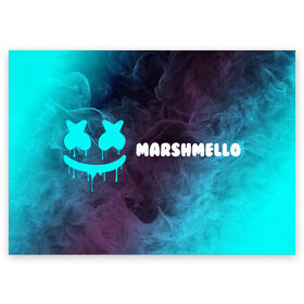 Поздравительная открытка с принтом MARSHMELLO / МАРШМЕЛЛОУ в Екатеринбурге, 100% бумага | плотность бумаги 280 г/м2, матовая, на обратной стороне линовка и место для марки
 | Тематика изображения на принте: face | logo | marsh | marshmallow | marshmello | marshmelo | mello | smile | лицо | лого | маршмеллов | маршмеллоу | маршмеллу | маршмело | маршмелов | маршмелоу | маска | музыка | рожица | символ | смайл | улыбка