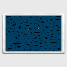 Магнит 45*70 с принтом Fish в Екатеринбурге, Пластик | Размер: 78*52 мм; Размер печати: 70*45 | dolphin | fish | killer whale | see life | shark | акула | дельфин | касатка | морские обитатели | рыба