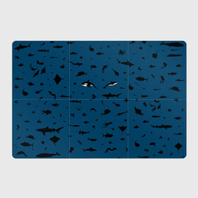 Магнитный плакат 3Х2 с принтом Fish в Екатеринбурге, Полимерный материал с магнитным слоем | 6 деталей размером 9*9 см | dolphin | fish | killer whale | see life | shark | акула | дельфин | касатка | морские обитатели | рыба