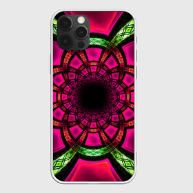 Чехол для iPhone 12 Pro Max с принтом Morella в Екатеринбурге, Силикон |  | abstraction | fractal | glow | pattern | pink | symmetry | абстракция | розовый | свечение | симметрия | узор | фрактал