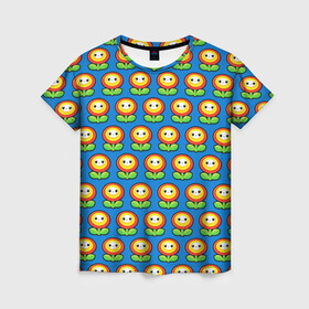 Женская футболка 3D с принтом Super Mario в Екатеринбурге, 100% полиэфир ( синтетическое хлопкоподобное полотно) | прямой крой, круглый вырез горловины, длина до линии бедер | bros | brothers | game | logo | odyssey | pattern | аркады | видеоигры | детям | легендарная | листья | логотипы игр | мальчикам | мультяшный | паттерн | платформер | подростковые | популярные | солнце | супер марио