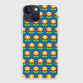 Чехол для iPhone 13 mini с принтом Super Mario в Екатеринбурге,  |  | bros | brothers | game | logo | odyssey | pattern | аркады | видеоигры | детям | легендарная | листья | логотипы игр | мальчикам | мультяшный | паттерн | платформер | подростковые | популярные | солнце | супер марио