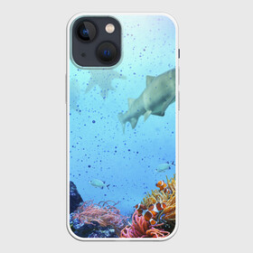 Чехол для iPhone 13 mini с принтом акулы в Екатеринбурге,  |  | аквариум | акула | море | морской житель | океан