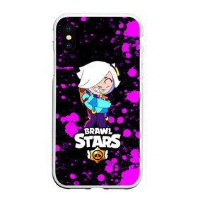 Чехол для iPhone XS Max матовый с принтом Brawl Stars Колетта в Екатеринбурге, Силикон | Область печати: задняя сторона чехла, без боковых панелей | bibi | crow | koletta | leon | nita | sandy | wings | бравл старс | брызги | герои | девочкам | демон | детям | единорог | звезда | звездные | колетт | краска | крылья | леон | логотипы игр | неоновые | персонажи | сенди