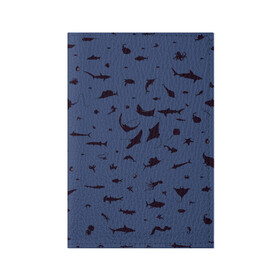 Обложка для паспорта матовая кожа с принтом Manta в Екатеринбурге, натуральная матовая кожа | размер 19,3 х 13,7 см; прозрачные пластиковые крепления | dolphin | fish | killer whale | manta | see life | shark | акула | дельфин | касатка | морские обитатели | рыба