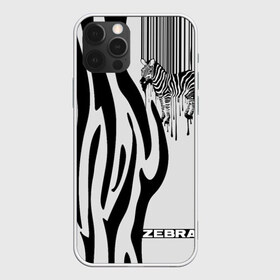 Чехол для iPhone 12 Pro Max с принтом Zebra в Екатеринбурге, Силикон |  | животное | зебра | полосы | черный | штрихкод