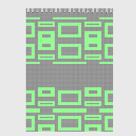 Скетчбук с принтом пиксель компьютер в Екатеринбурге, 100% бумага
 | 48 листов, плотность листов — 100 г/м2, плотность картонной обложки — 250 г/м2. Листы скреплены сверху удобной пружинной спиралью | геометрия | зеленые | квадраты | орнамент | па терн | пиксели | узор