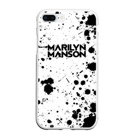 Чехол для iPhone 7Plus/8 Plus матовый с принтом MARILYN MANSON в Екатеринбурге, Силикон | Область печати: задняя сторона чехла, без боковых панелей | him | korn | nightwish | rock | zombie | великий | гитара | готика | готические | грязный | грязь | логотипы рок групп | металл | металлика | металлист | музыка | музыкальные | мэрилин мэнсон | рок группа | рокер