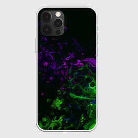 Чехол для iPhone 12 Pro Max с принтом Acid в Екатеринбурге, Силикон |  | abstraction | circles | paint | stains | violet | watercolor | абстракция | акварель | кислотный | краски | круги | разводы | салатовый | фиолетовый