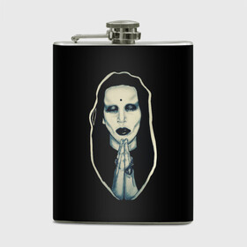 Фляга с принтом Marilyn Manson в Екатеринбурге, металлический корпус | емкость 0,22 л, размер 125 х 94 мм. Виниловая наклейка запечатывается полностью | Тематика изображения на принте: manson | marilyn | marilyn manson | мэнсон | мэрилин | мэрилин мэнсон