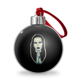 Ёлочный шар с принтом Marilyn Manson в Екатеринбурге, Пластик | Диаметр: 77 мм | manson | marilyn | marilyn manson | мэнсон | мэрилин | мэрилин мэнсон