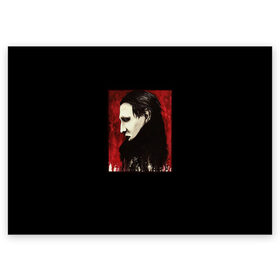 Поздравительная открытка с принтом Marilyn Manson в Екатеринбурге, 100% бумага | плотность бумаги 280 г/м2, матовая, на обратной стороне линовка и место для марки
 | manson | marilyn | marilyn manson | мэнсон | мэрилин | мэрилин мэнсон