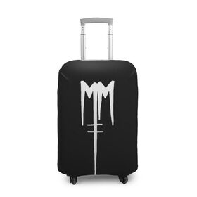 Чехол для чемодана 3D с принтом Marilyn Manson в Екатеринбурге, 86% полиэфир, 14% спандекс | двустороннее нанесение принта, прорези для ручек и колес | goth | gothic | manson | marilyn | metal | mm | music | rock | гот | готы | метал | мэнсон | мэрилин | рок
