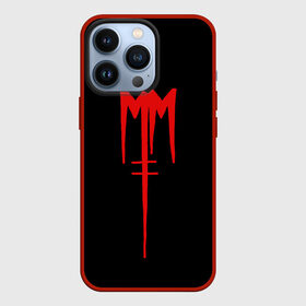 Чехол для iPhone 13 Pro с принтом Marilyn Manson в Екатеринбурге,  |  | Тематика изображения на принте: goth | gothic | manson | marilyn | metal | mm | music | rock | гот | готы | метал | мэнсон | мэрилин | рок