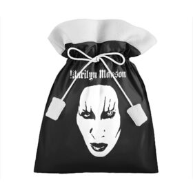 Подарочный 3D мешок с принтом Marilyn Manson в Екатеринбурге, 100% полиэстер | Размер: 29*39 см | goth | gothic | manson | marilyn | metal | mm | music | rock | гот | готы | метал | мэнсон | мэрилин | рок