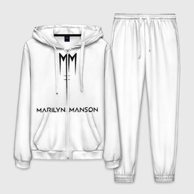Мужской костюм 3D с принтом Marilyn Manson в Екатеринбурге, 100% полиэстер | Манжеты и пояс оформлены тканевой резинкой, двухслойный капюшон со шнурком для регулировки, карманы спереди | Тематика изображения на принте: manson | marilyn | marilyn manson | мэнсон | мэрилин | мэрилин мэнсон