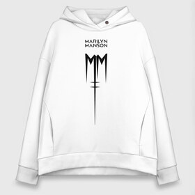 Женское худи Oversize хлопок с принтом TRDMrnMsn Marilyn Manson в Екатеринбурге, френч-терри — 70% хлопок, 30% полиэстер. Мягкий теплый начес внутри —100% хлопок | боковые карманы, эластичные манжеты и нижняя кромка, капюшон на магнитной кнопке | art | logo | manson | marilyn | rock | usa | великий | лого | логотип | мэнсон | мэрилин | рок | ужасный