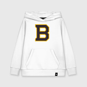 Детская толстовка хлопок с принтом Boston Bruins в Екатеринбурге, 100% хлопок | Круглый горловой вырез, эластичные манжеты, пояс, капюшен | boston | boston bruins | boston nhl | boston strong | nhl