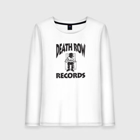 Женский лонгслив хлопок с принтом Death Row Records в Екатеринбурге, 100% хлопок |  | death row | dr dre | hip hop | rap | snoop dogg