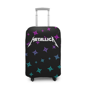 Чехол для чемодана 3D с принтом METALLICA / МЕТАЛЛИКА в Екатеринбурге, 86% полиэфир, 14% спандекс | двустороннее нанесение принта, прорези для ручек и колес | hetfield | james | logo | metal | metalica | metallica | music | rock | star | джеймс | звезда | знак | ларс | лого | логотип | логотипы | метал | металика | металлика | музыка | рок | символ | символы | ульрих | хэтфилд