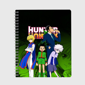 Тетрадь с принтом Hunter x Hunter в Екатеринбурге, 100% бумага | 48 листов, плотность листов — 60 г/м2, плотность картонной обложки — 250 г/м2. Листы скреплены сбоку удобной пружинной спиралью. Уголки страниц и обложки скругленные. Цвет линий — светло-серый
 | anime | hunter x hunter | аниме | гон фрикс | манга | охотник х охотник | хантер хантер | хантеры