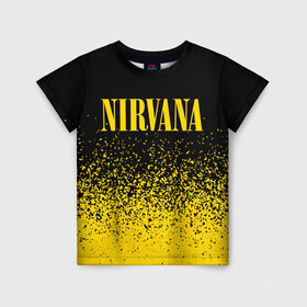 Детская футболка 3D с принтом NIRVANA / НИРВАНА в Екатеринбурге, 100% гипоаллергенный полиэфир | прямой крой, круглый вырез горловины, длина до линии бедер, чуть спущенное плечо, ткань немного тянется | band | cobain | face | kurt | logo | music | nirvana | rock | rocknroll | группа | кобейн | курт | лого | логотип | музыка | музыкальная | нирвана | рожица | рок | рокнролл | символ