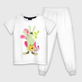 Детская пижама хлопок с принтом Багз Хэллоуин в Екатеринбурге, 100% хлопок |  брюки и футболка прямого кроя, без карманов, на брюках мягкая резинка на поясе и по низу штанин
 | bugs bunny | looney tunes | vdzabma | багз банни | луни тюнз