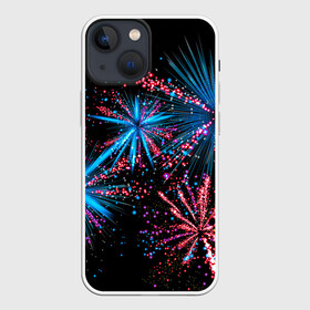 Чехол для iPhone 13 mini с принтом Праздничный фейерверк в Екатеринбурге,  |  | happy | new year | блестящие | взрыв | день рождения | звезды | искры | лучи | неоновые | новогодние | новый год | ночные | ночь | огни | подарок | праздник | радость | рождество | салют | свадьба | свет