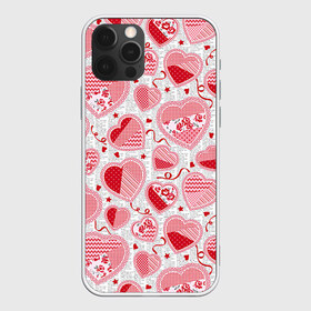 Чехол для iPhone 12 Pro Max с принтом Розовые валентинки в Екатеринбурге, Силикон |  | арт | влюблённые | день влюблённых | день святого валентина | красный | рисунок | розовый | сердечко | сердца | сердце | середчки