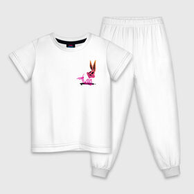 Детская пижама хлопок с принтом Багз Хэллоуин в Екатеринбурге, 100% хлопок |  брюки и футболка прямого кроя, без карманов, на брюках мягкая резинка на поясе и по низу штанин
 | bugs bunny | looney tunes | vdzabma | багз банни | луни тюнз