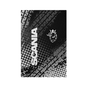 Обложка для паспорта матовая кожа с принтом Scania в Екатеринбурге, натуральная матовая кожа | размер 19,3 х 13,7 см; прозрачные пластиковые крепления | king of road | king of the road | saab | saab logo | scania | scania king | scania logo | грузовик | дальнобойщик | сааб | сканиа | скания | скания значок | скания лого | скания логотип | скания символ | шофер