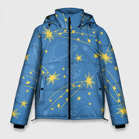 Мужская зимняя куртка 3D с принтом Рисунок звёзд в Екатеринбурге, верх — 100% полиэстер; подкладка — 100% полиэстер; утеплитель — 100% полиэстер | длина ниже бедра, свободный силуэт Оверсайз. Есть воротник-стойка, отстегивающийся капюшон и ветрозащитная планка. 

Боковые карманы с листочкой на кнопках и внутренний карман на молнии. | арт | звезда | звёзды | земля. сатурн | космос | небо | ночь | планета | планеты | рисунок | юпитер