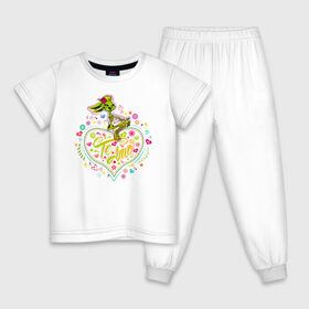 Детская пижама хлопок с принтом Te Amo в Екатеринбурге, 100% хлопок |  брюки и футболка прямого кроя, без карманов, на брюках мягкая резинка на поясе и по низу штанин
 | lola bunny | looney tunes | vdzabma | лола банни | луни тюнз