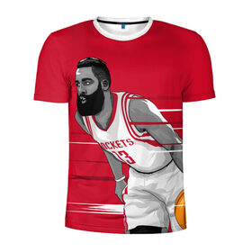 Мужская футболка 3D спортивная с принтом James Harden Houston Rockets в Екатеринбурге, 100% полиэстер с улучшенными характеристиками | приталенный силуэт, круглая горловина, широкие плечи, сужается к линии бедра | 