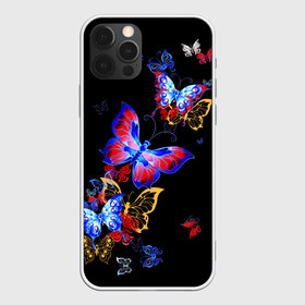 Чехол для iPhone 12 Pro Max с принтом Поцелуй бабочек в Екатеринбурге, Силикон |  | angel | butterfly | fairy | neon | night | wings | ангел | бабочка | бабочки | девушке | животные | красочные | крылья | летающие | магия | махаон | мотыльки | насекомые | неоновые | ночные | ночь | подарок | природа